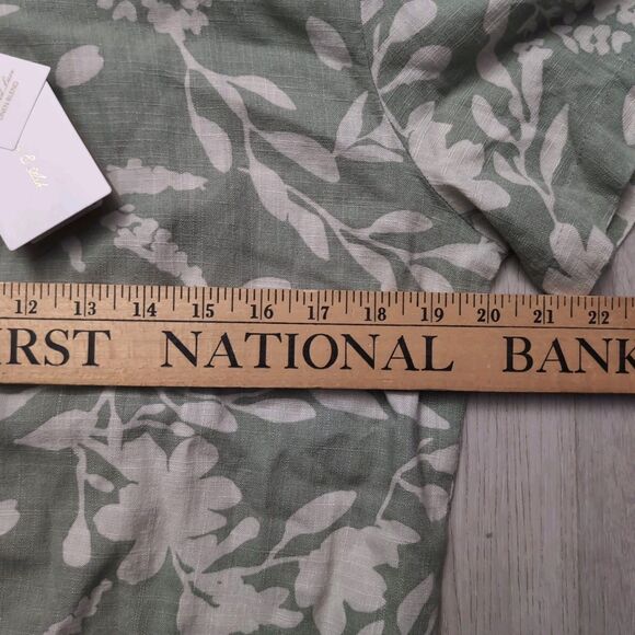 NWT Porter & Ash Shirt Mens Large MultiColor Floral Porter Ash Button Linen Bln - Picture 3 of 6